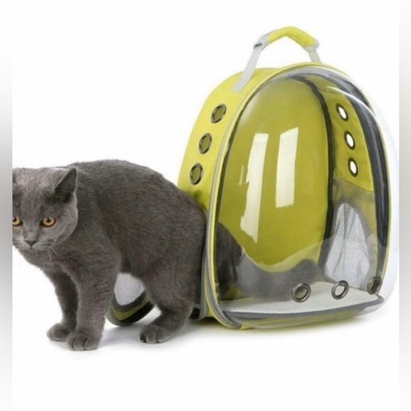 Pet carrier bubble backpack yellow-NEW - Picture 5 of 5